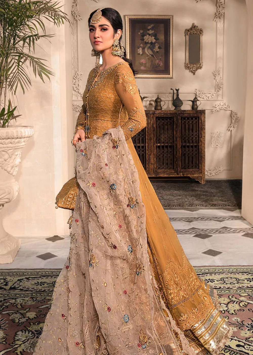 Mustard Embroidered Suit - Maria B - Mbroidered Heritage Edition - BD-2606