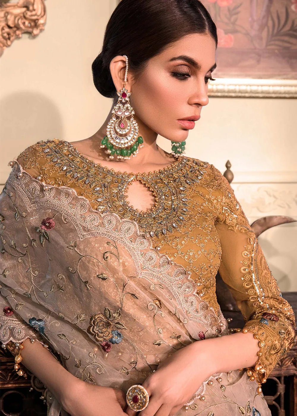 Mustard Embroidered Suit - Maria B - Mbroidered Heritage Edition - BD-2606