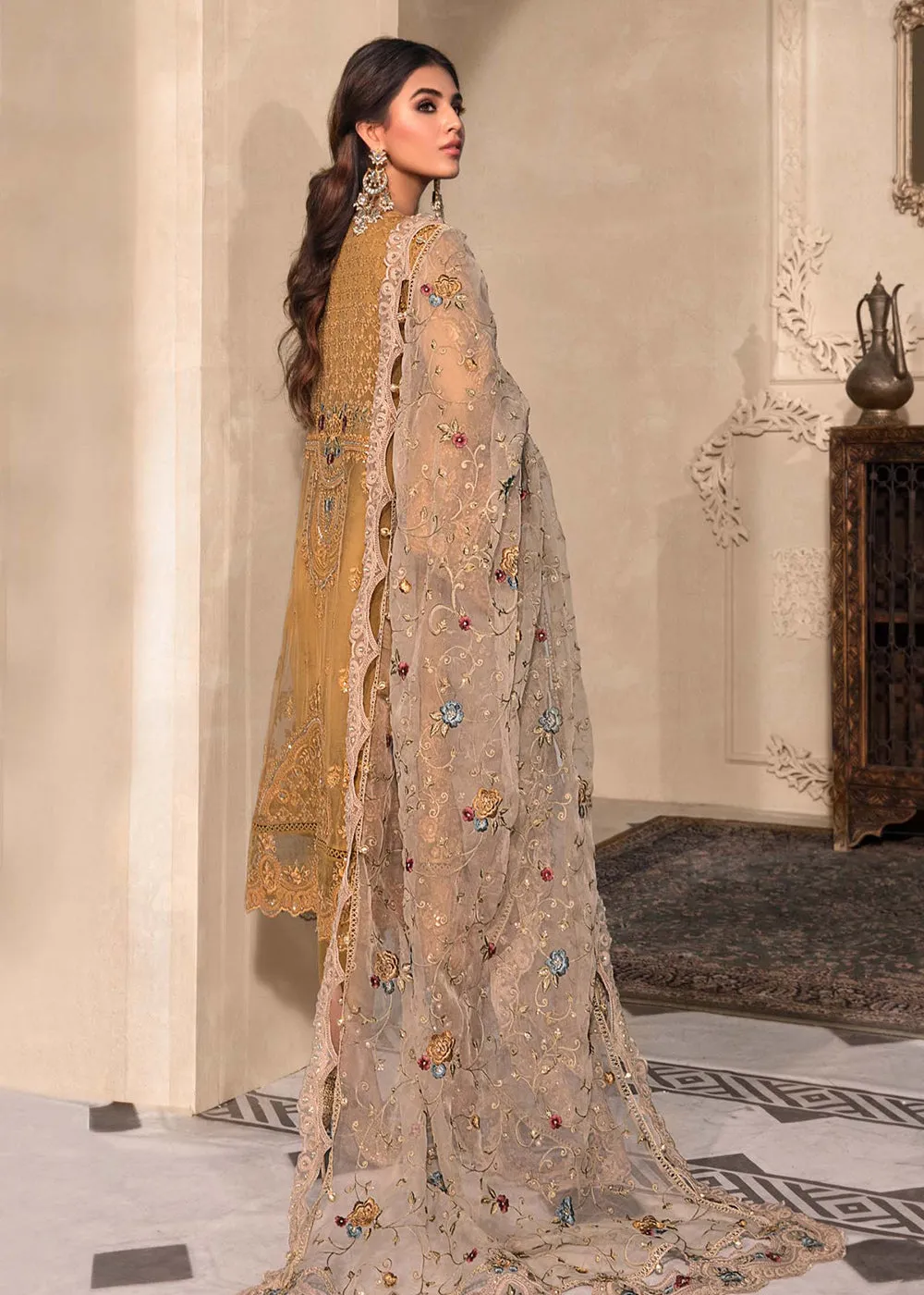 Mustard Embroidered Suit - Maria B - Mbroidered Heritage Edition - BD-2606