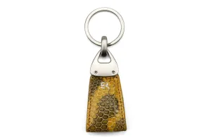 Mustard Genuine Iguana Triangle keychain