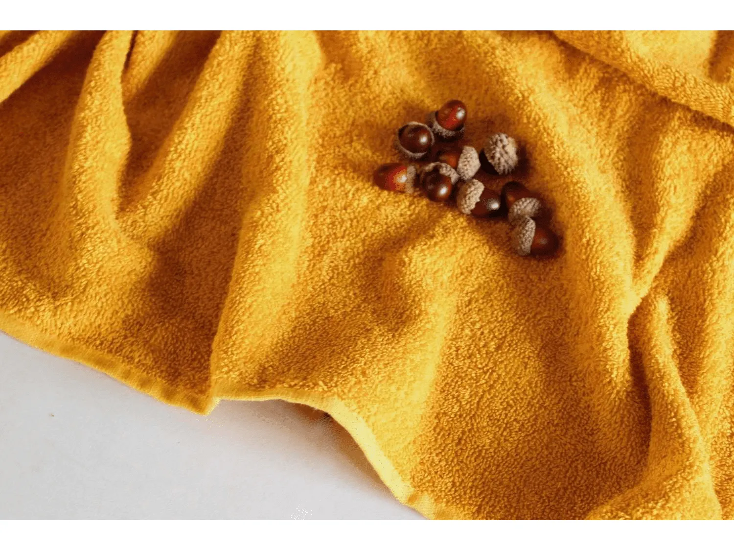 Mustard Yellow - Pure Cotton Thick Luxury Towelling Fabric - 400 gsm