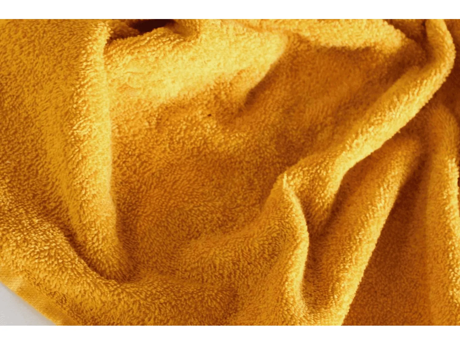 Mustard Yellow - Pure Cotton Thick Luxury Towelling Fabric - 400 gsm