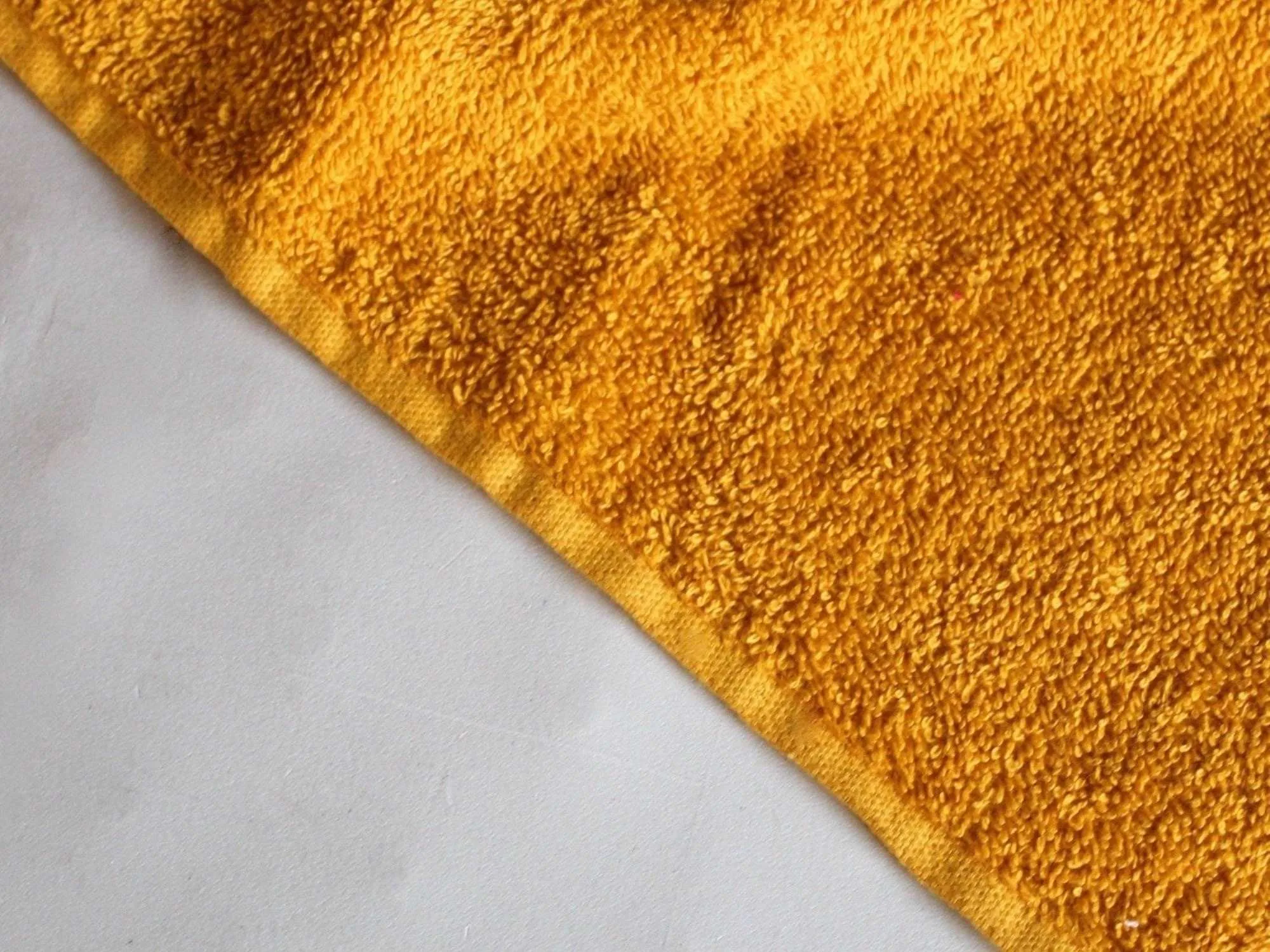 Mustard Yellow - Pure Cotton Thick Luxury Towelling Fabric - 400 gsm