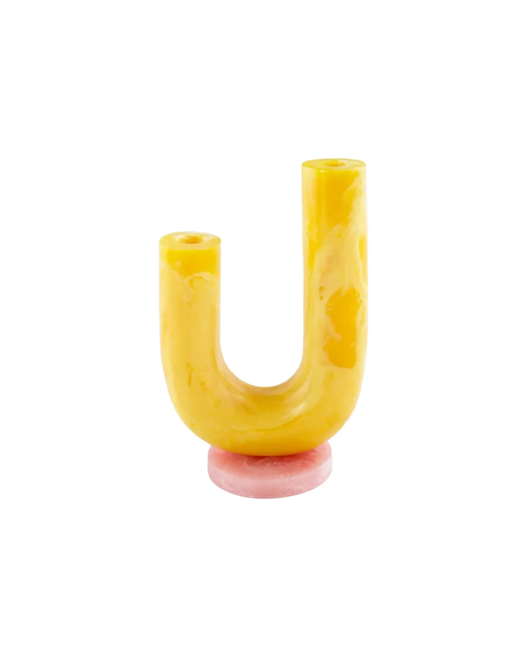 Mustique Double Tube Vase Yellow Red