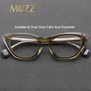 Muzz Women's Full Rim Cat Eye Acetate Eyeglasses 73rx