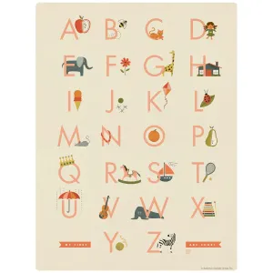 My First ABC Alphabet Chart Vinyl Sticker for Girls