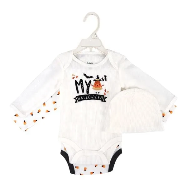 My First Halloween 3 piece Long sleeve Bodysuit/Hat