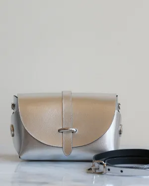 'My Passport' Barrel Bag | Silver