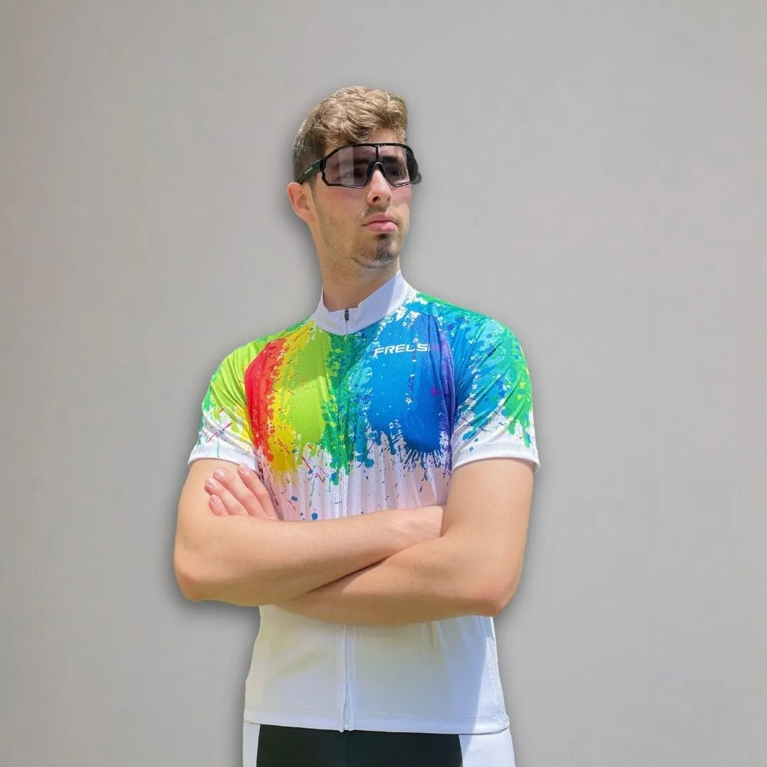 My Rainbow Graffiti | Men's Short Sleeve Cycling Jersey