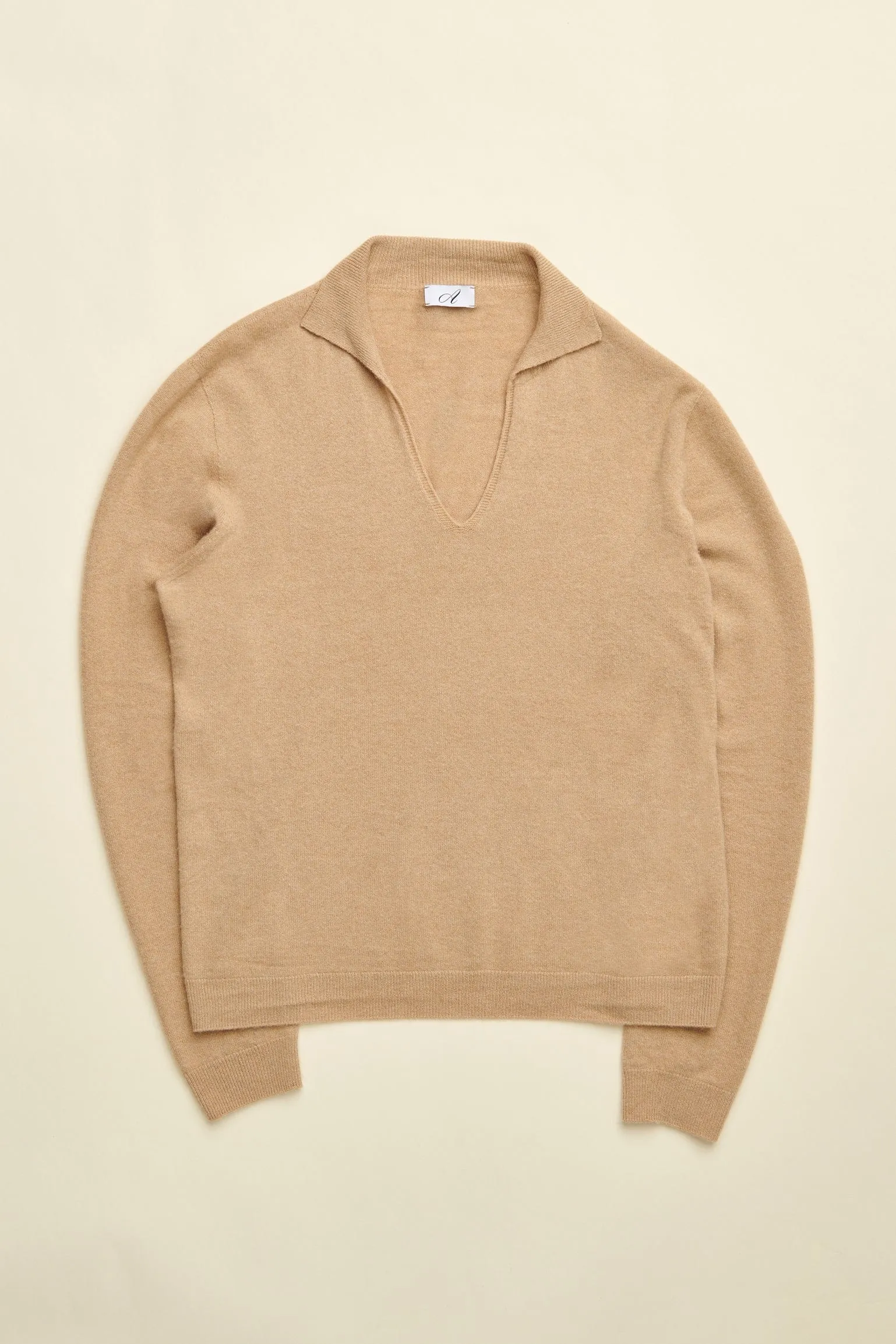 Myles Cashmere Long-Sleeve Polo