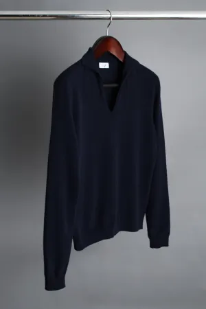 Myles Cashmere Long-Sleeve Polo