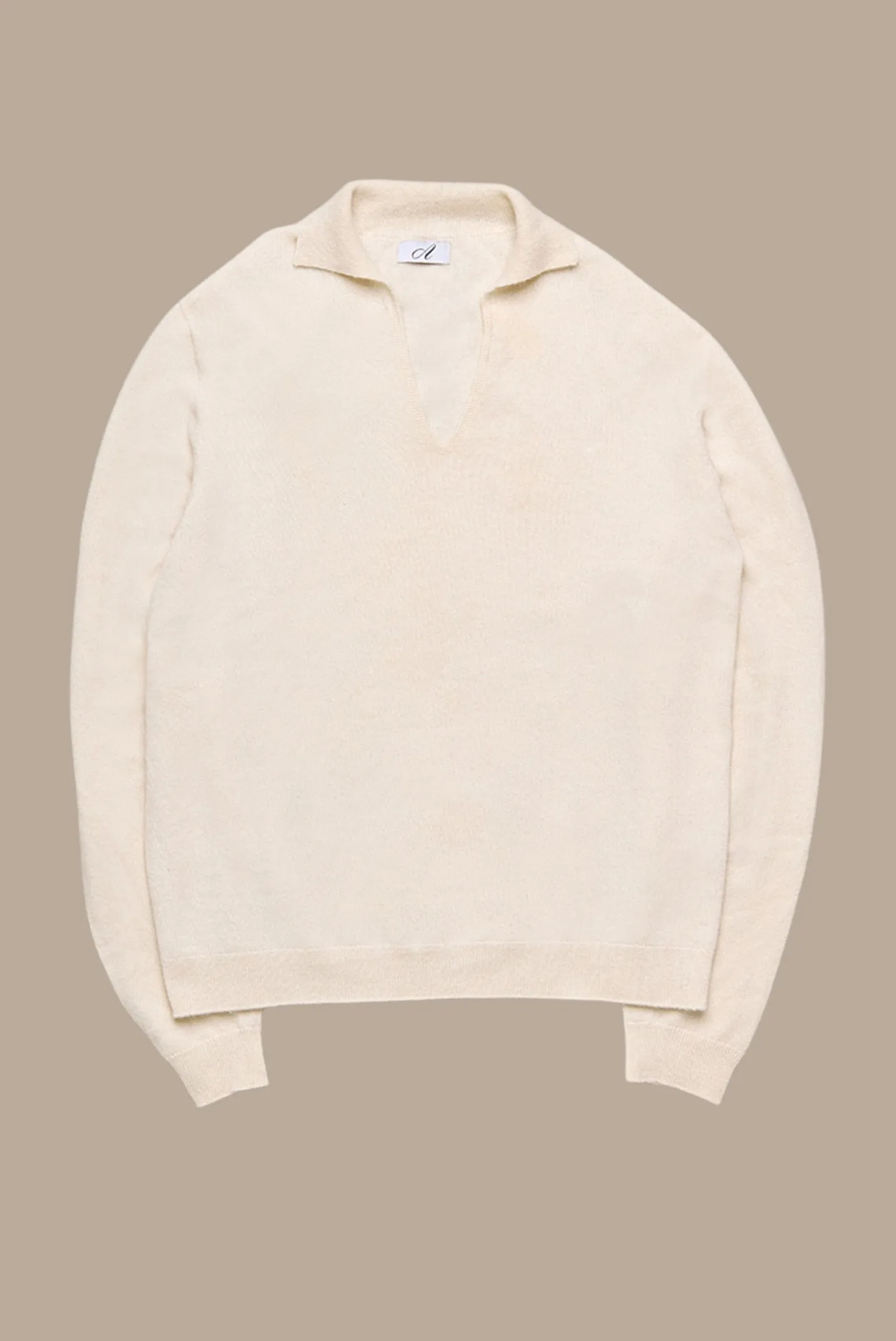 Myles Cashmere Long-Sleeve Polo