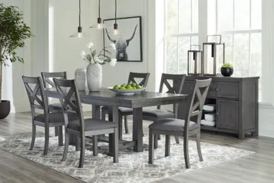 Myshanna Dining Table and 6 Chairs with Storage