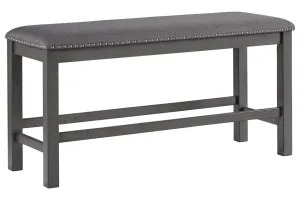 Myshanna Two-tone Gray Dining Bench