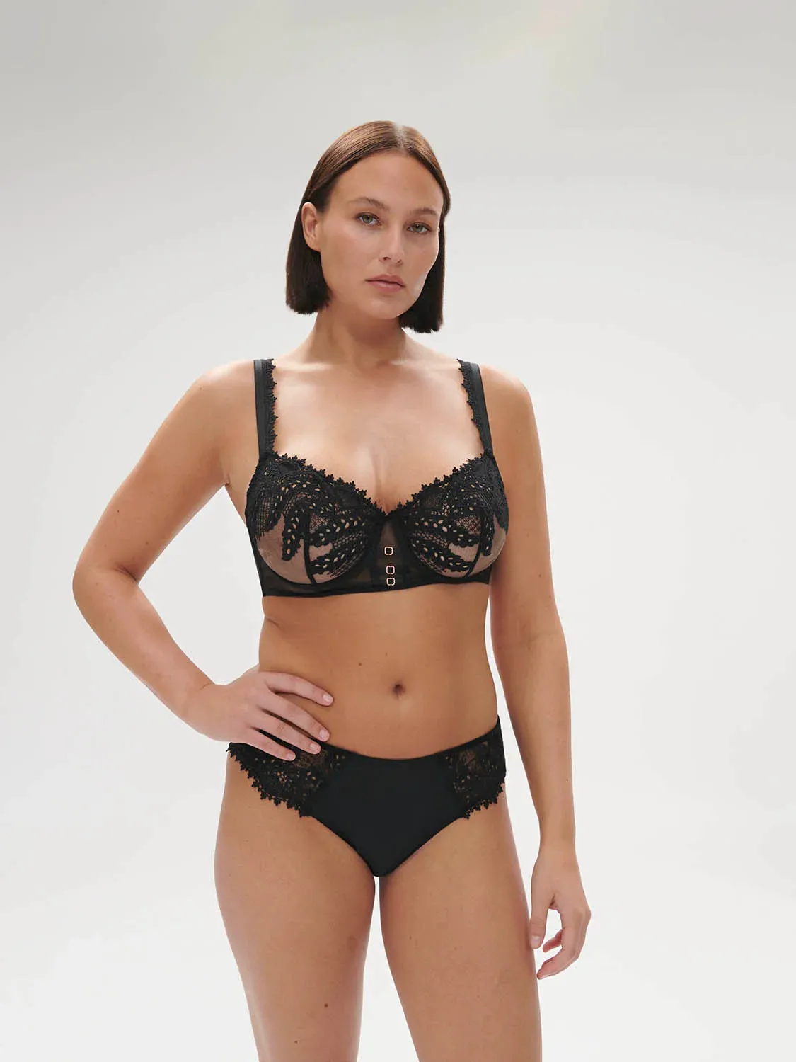 Mystic Demi-Cup Bra In Black - Simone Perele