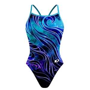 Mystic Waves Skinny Strap Swimsuit