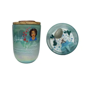 Mystique Vedic Miracles | The Oprah Influence Candle | Luxury Scented Candle | The Oprah Influence Energy Crystal Candle | Spiritual Aromatherapy Candle | Glass JAR Candle with Wooden LID |