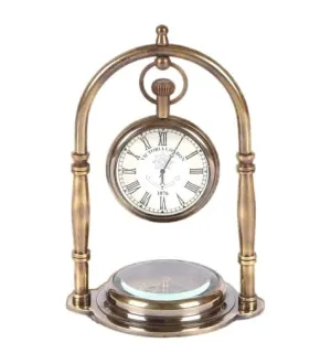 MZ Enterprises Antique Style Table Clock Vintage Shelf Clock Office Home Décor Living Room Bed Room Table Antique Clock