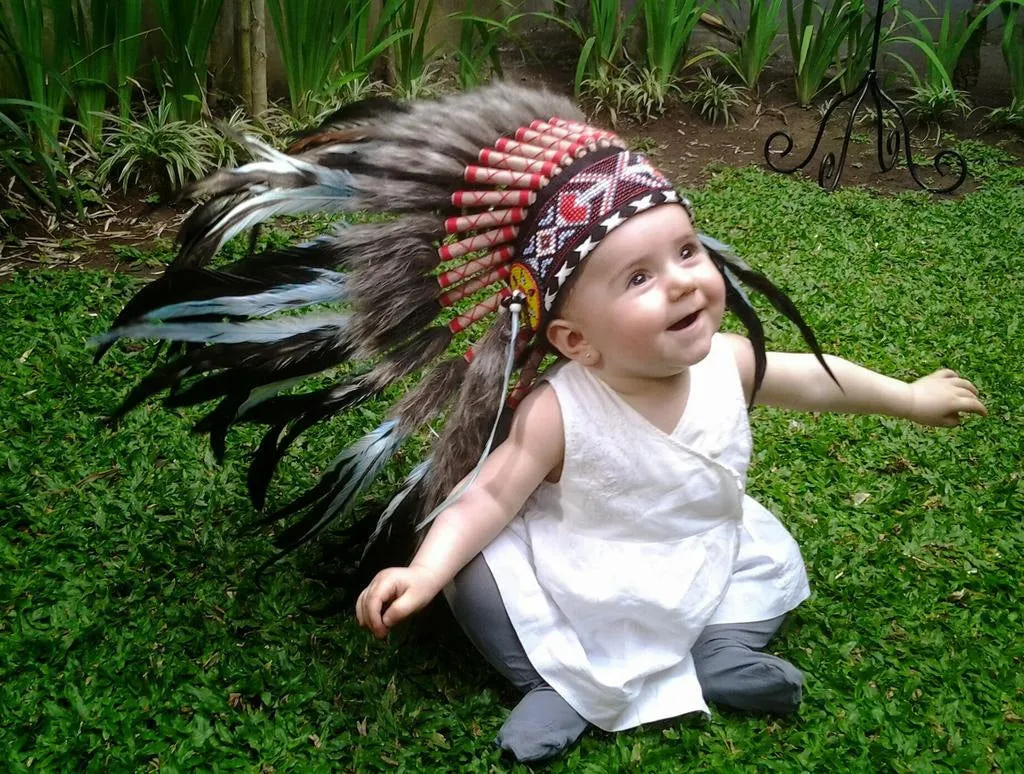 N03- For 9 to 18 month Toddler / Baby: Turquoise Headdress for the little ones !