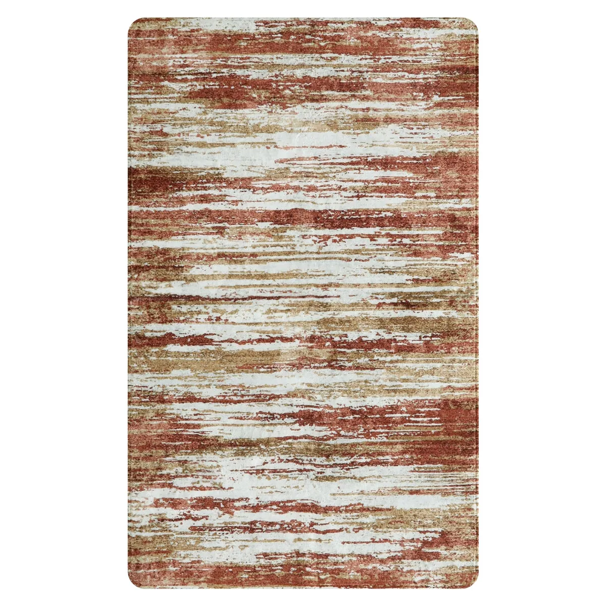 Nadia Modern Ombre Abstract Dark Red/Orange Area Rug