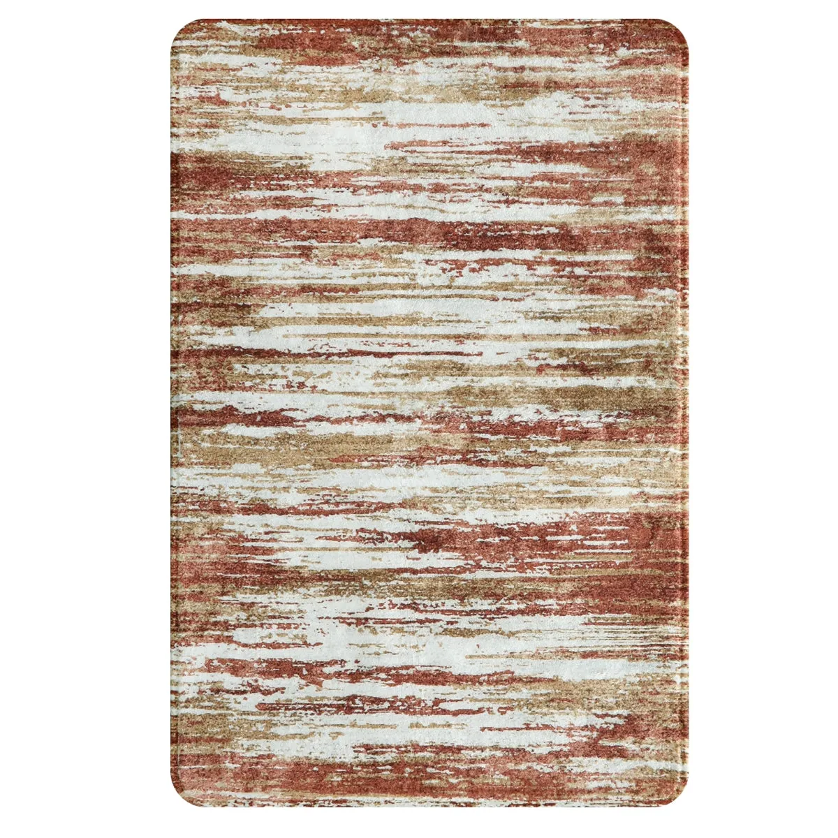 Nadia Modern Ombre Abstract Dark Red/Orange Area Rug