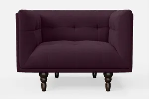 Nahant Armchair Purple Linen Fabric