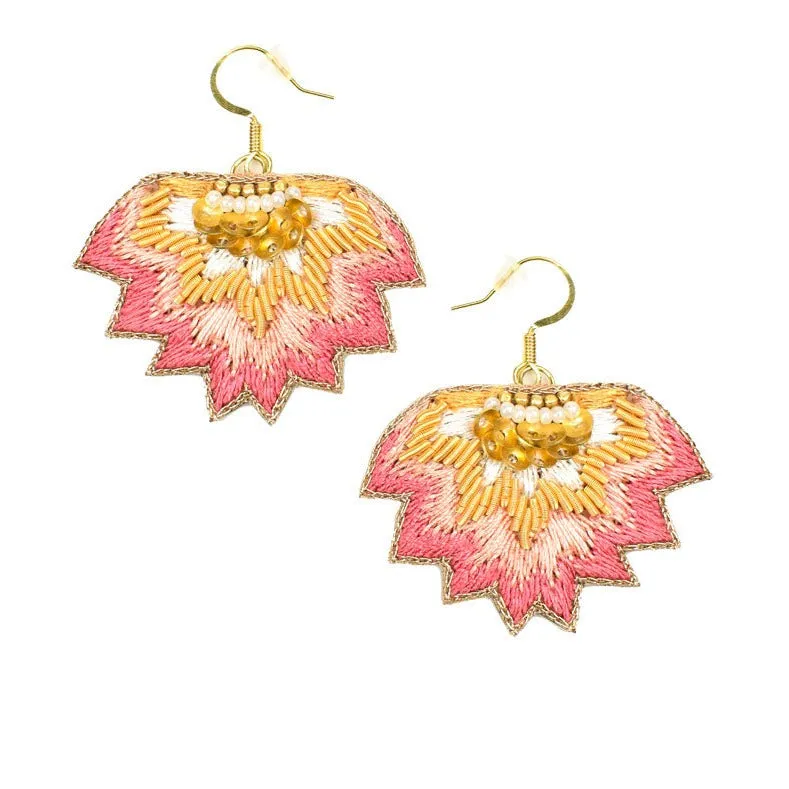 Nahua Madi Earrings - Flamingo