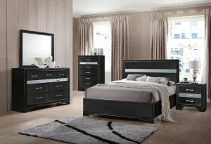 Naima Black Twin Bed