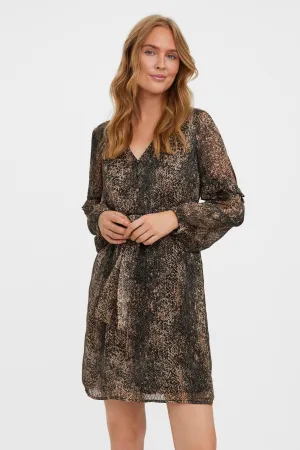 Nala V-neck Dress - Silver Mink