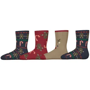 Name it Jester Red Richristmas Socks 4-pack