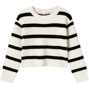 Name It Jet Stream W. Black Stripes Nilla Short Knit Blouse