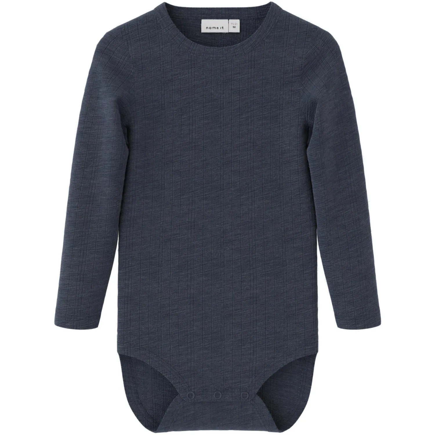 Name It Ombre Blue Wang Wool Needle Bodysuit Ls Solid Noos