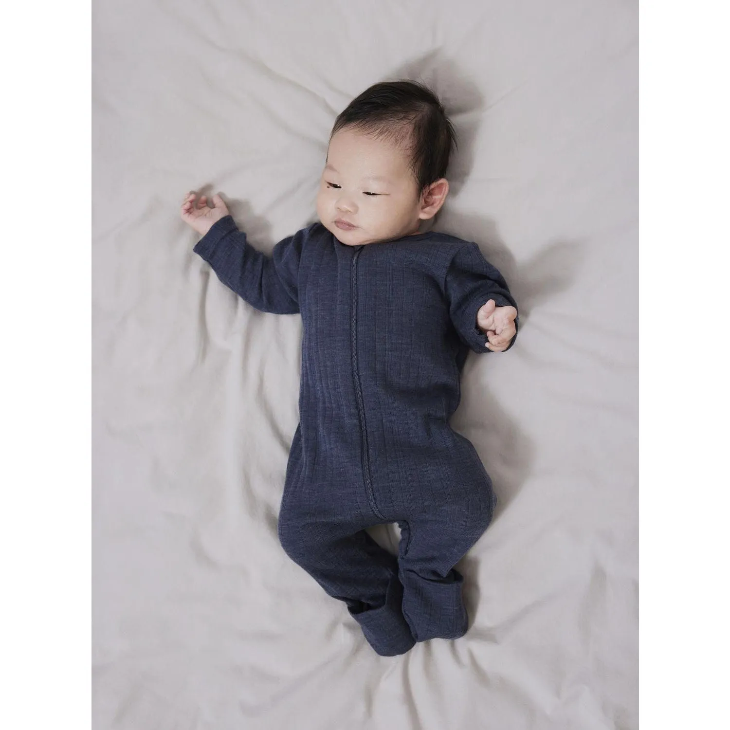 Name It Ombre Blue Wang Wool Needle Nightsuit Solid Noos