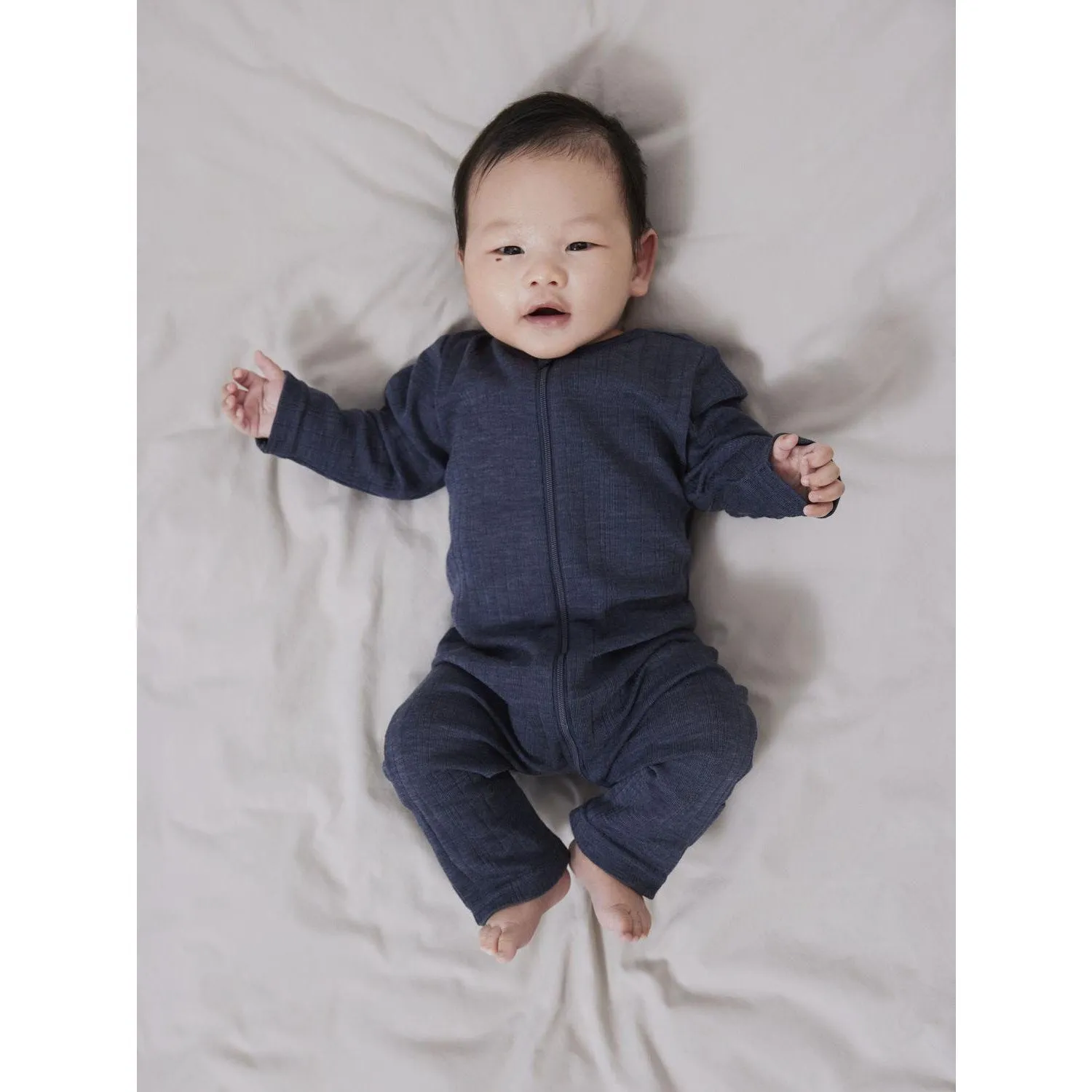 Name It Ombre Blue Wang Wool Needle Nightsuit Solid Noos