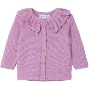 Name It Pastel Lavender Lianne Knit Cardigan