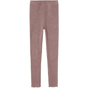 Name It Purple Dove Wossa Wool/Silk Rib Legging