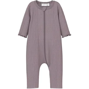 Name It Purple Dove Wossa Wool/Silk Rib Nightsuit