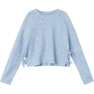 Name It Silver Lake Blue Linnea Loose Short Knit Blouse