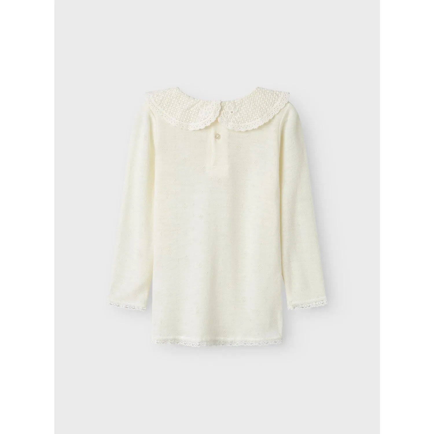 Name It Snow White Wang Wool Needle Blouse With Collar