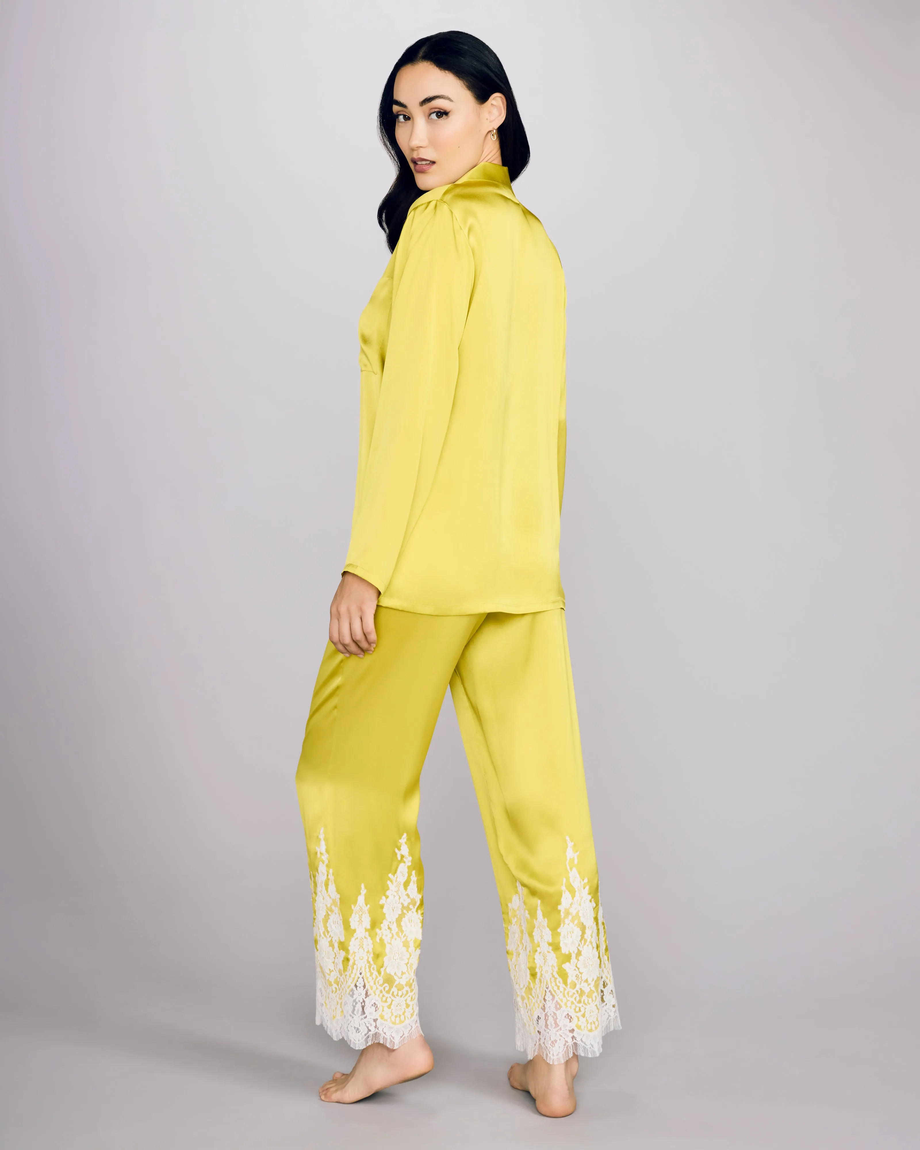 Nana Chartreuse Silk Pajama