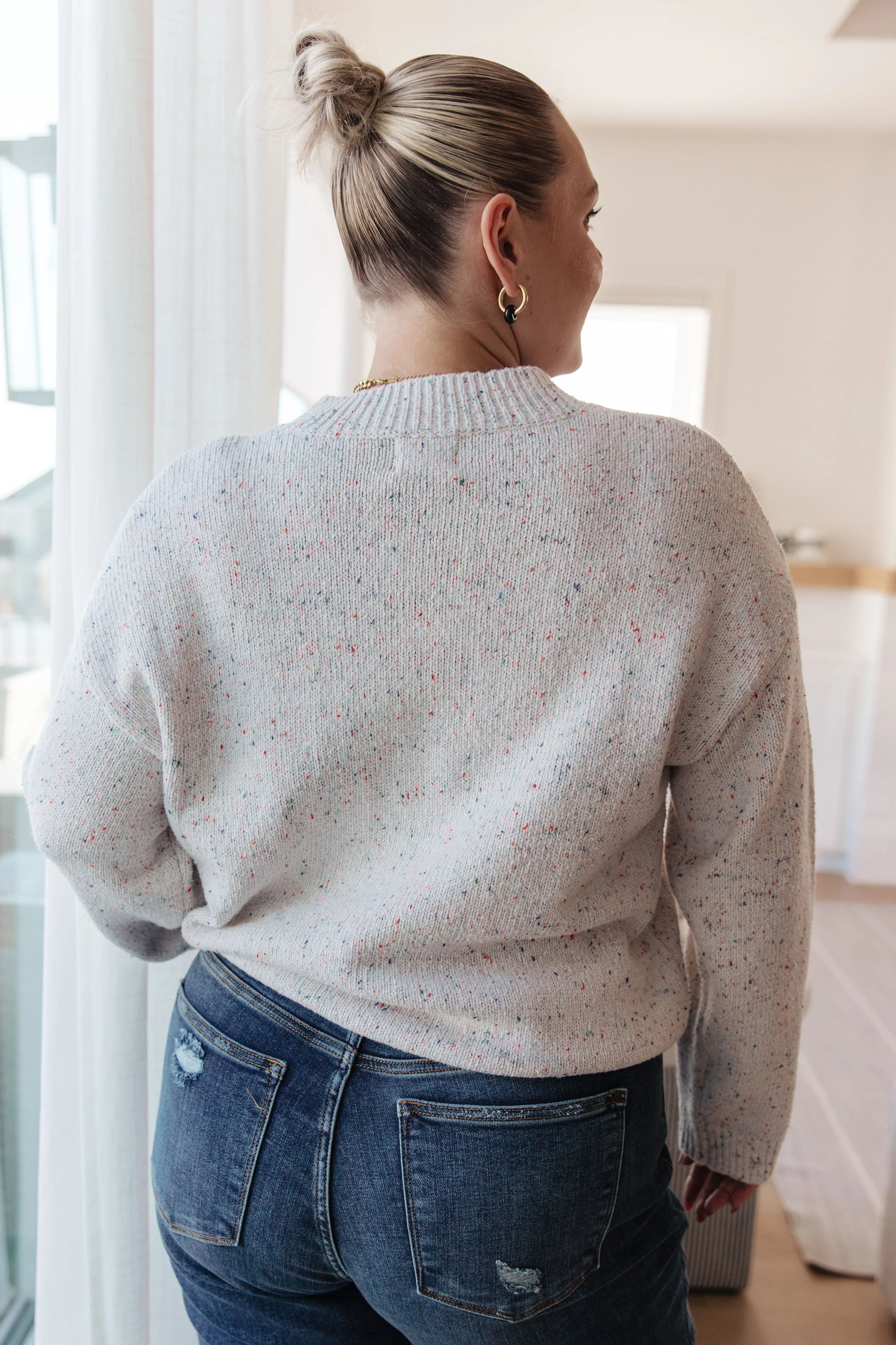 Nanci Henley Flecked Sweater