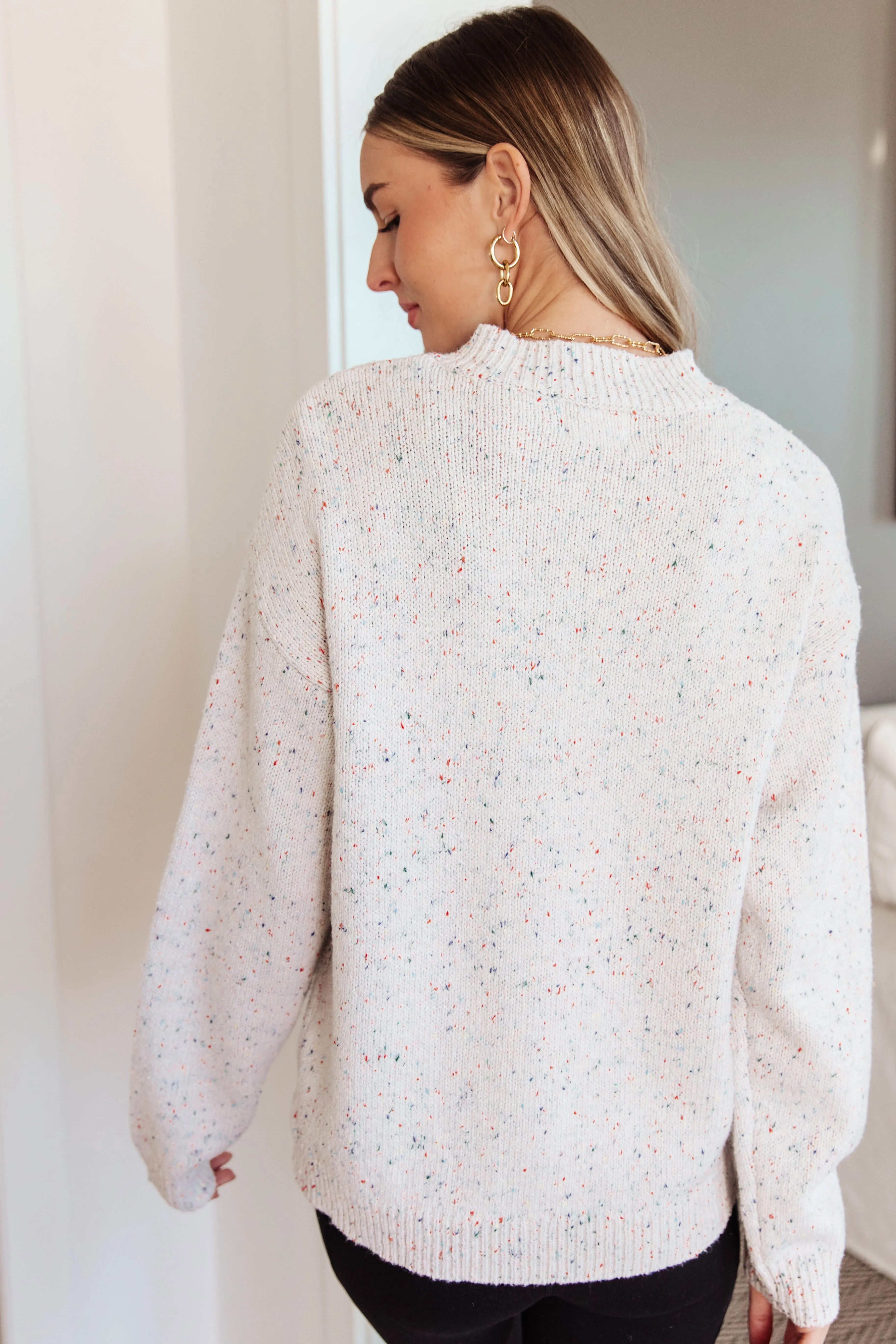 Nanci Henley Flecked Sweater