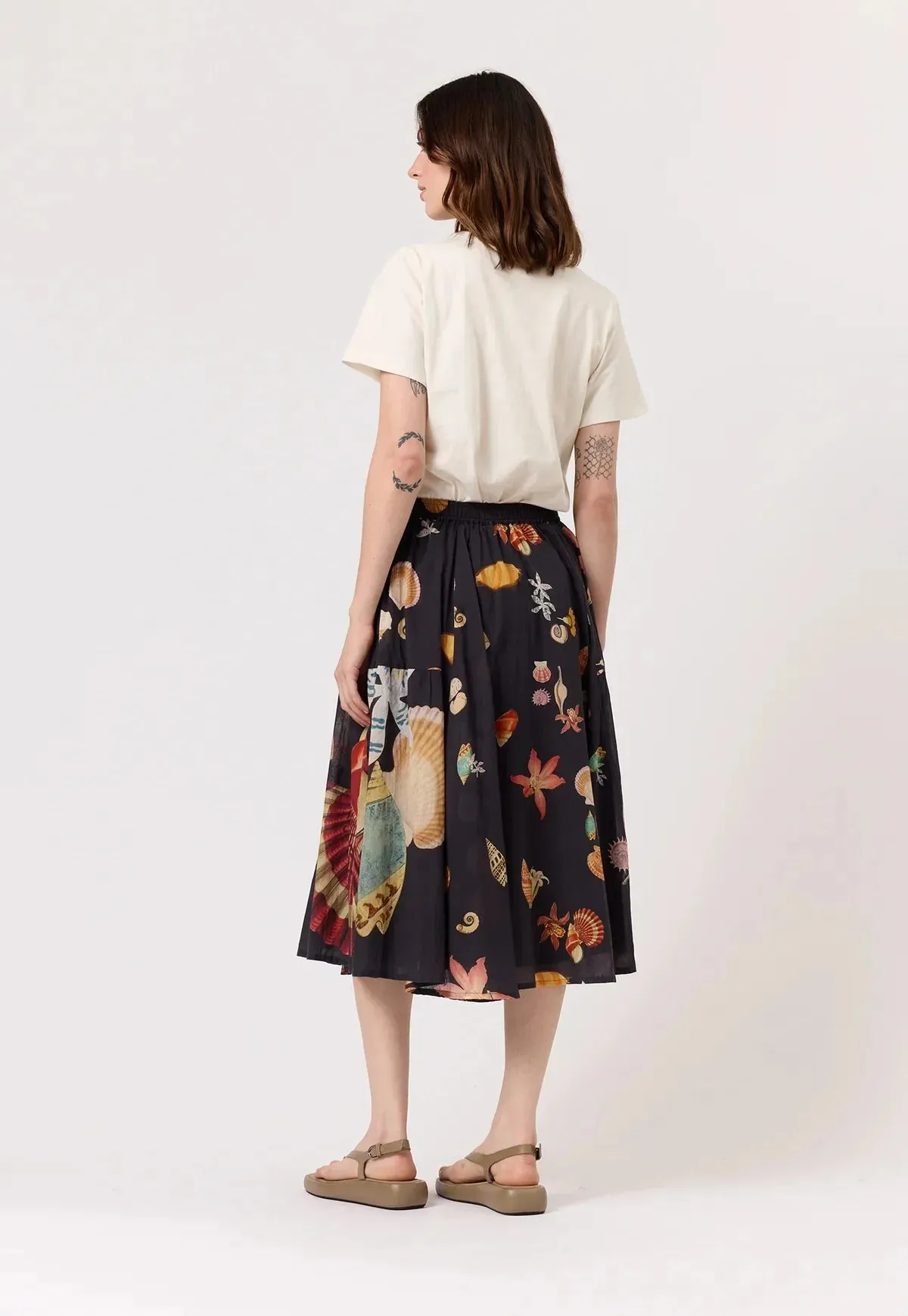 Nancybird Eula Skirt in Charcoal Shell