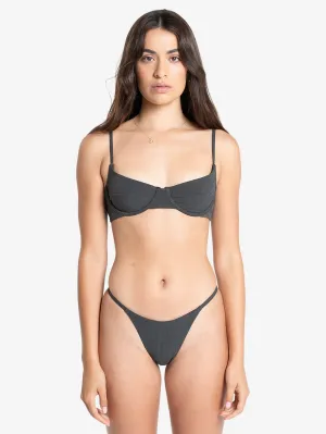 Nano Underwire Bikini Top - Dark Charcoal