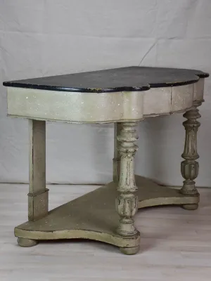 Napoleon III console table - black and grey patina 48"