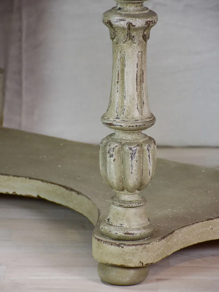 Napoleon III console table - black and grey patina 48"