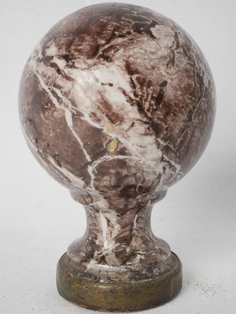 Napoleon III Purple Marble Balustrade Ball - 5½"