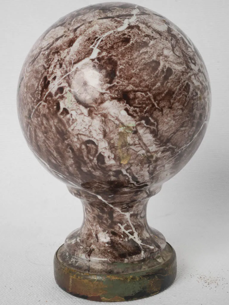 Napoleon III Purple Marble Balustrade Ball - 5½"