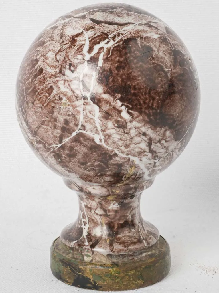 Napoleon III Purple Marble Balustrade Ball - 5½"