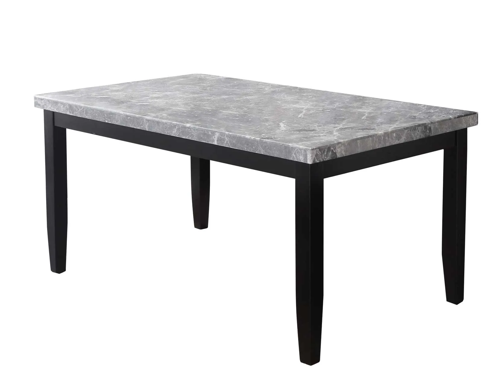 Napoli 6-Piece 64-inch Gray Marble Dining Set